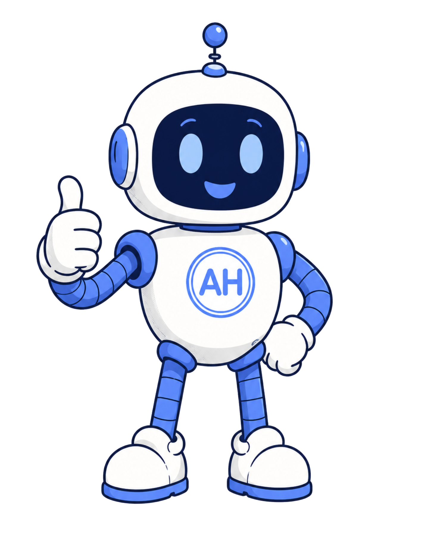 Otto, the AutonoHealth robot guide, waving hello